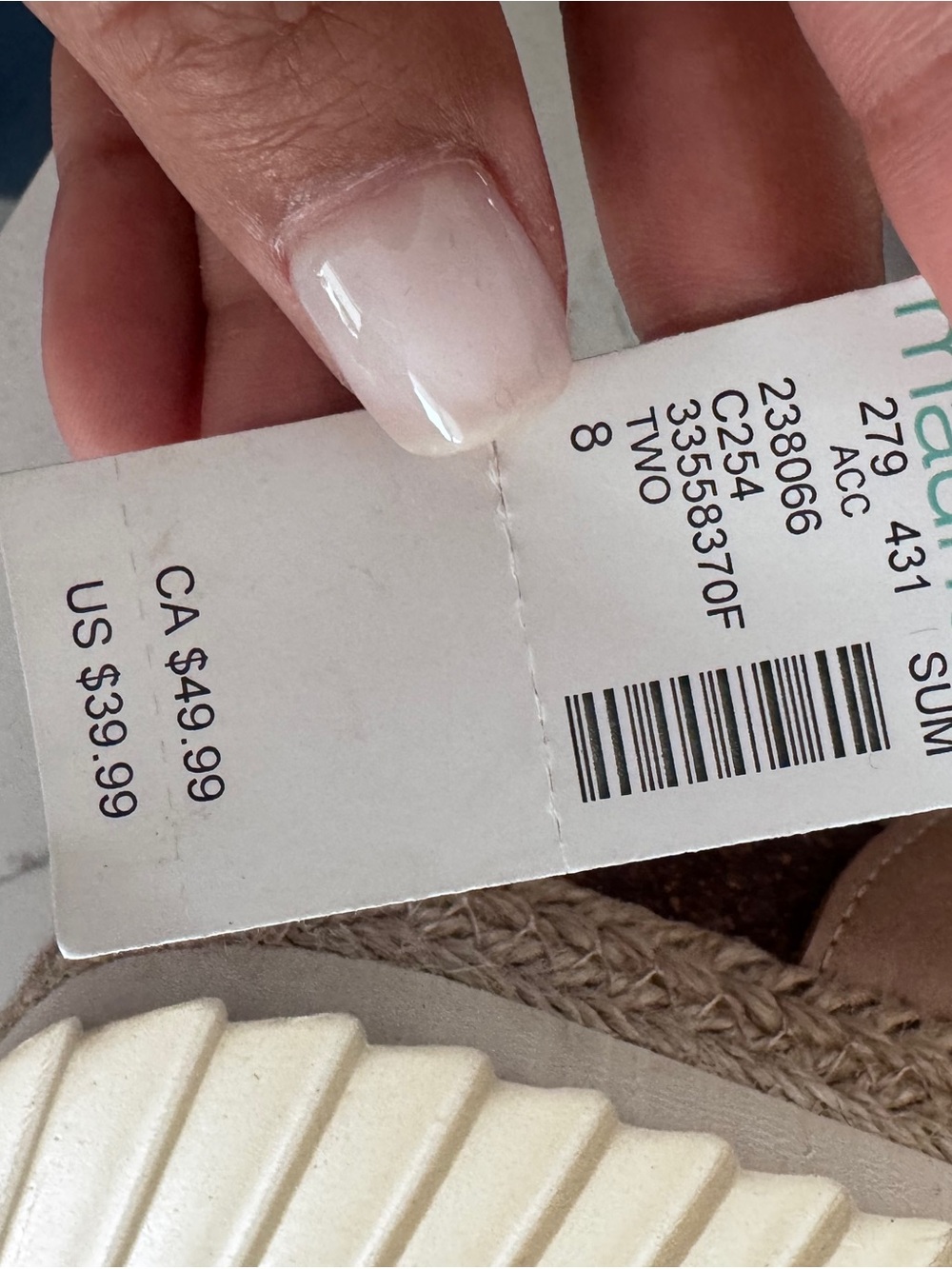 Maurices Double Buckle Slide Sandals in Taupe - Picture 5 of 5
